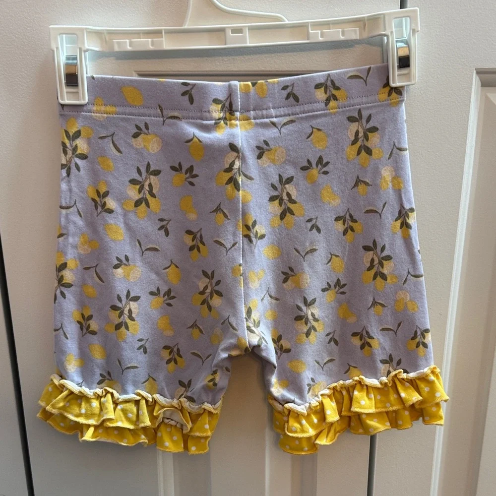 Matilda Jane Lavender and Yellow Floral Ruffle Shorts - Picture 3 of 4